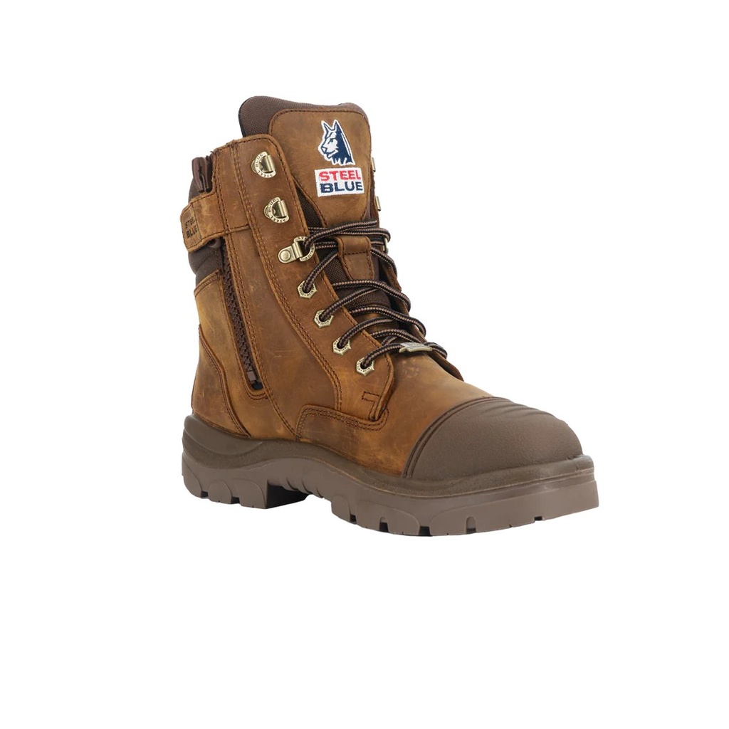 Steel Blue Southern Cross Zip Scuff WP S7 – Distressed Brown 2
