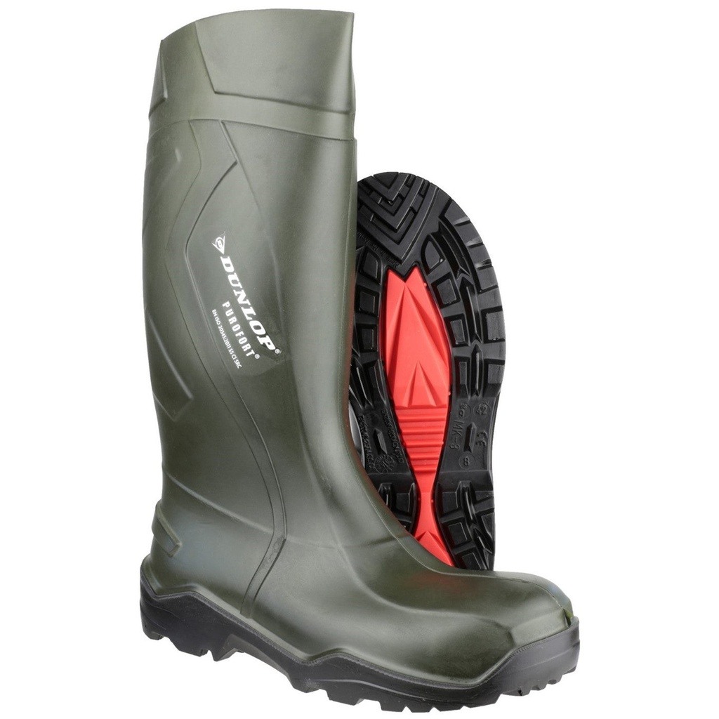 Dunlop Purofort+ Full Safety Wellington – Green (Steel Toe S5) 3