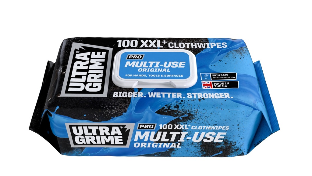 UltraGrime Pro Multi-Use XXL Clothwipes 100 Pack 2