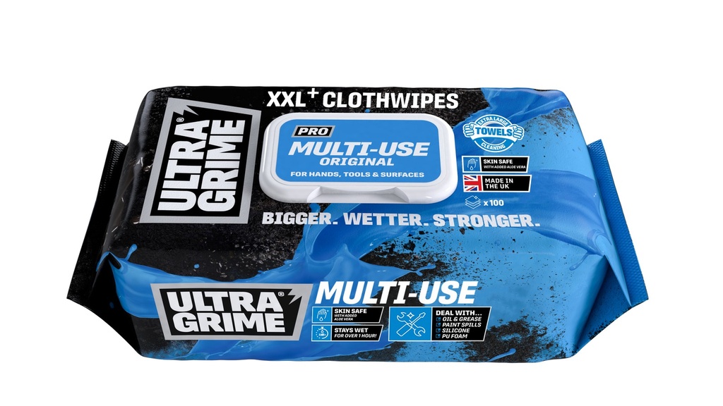 UltraGrime Pro Multi-Use XXL Clothwipes 100 Pack 3