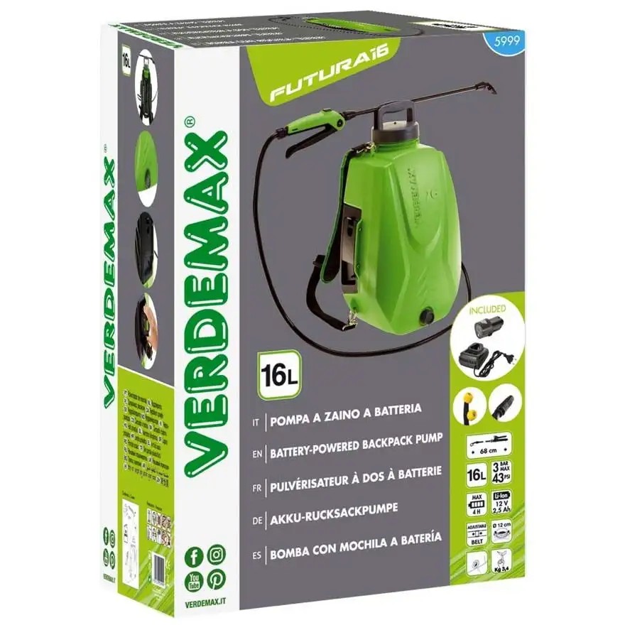 Verdemax Futura 16 Battery Backpack Sprayer – 16 L 5