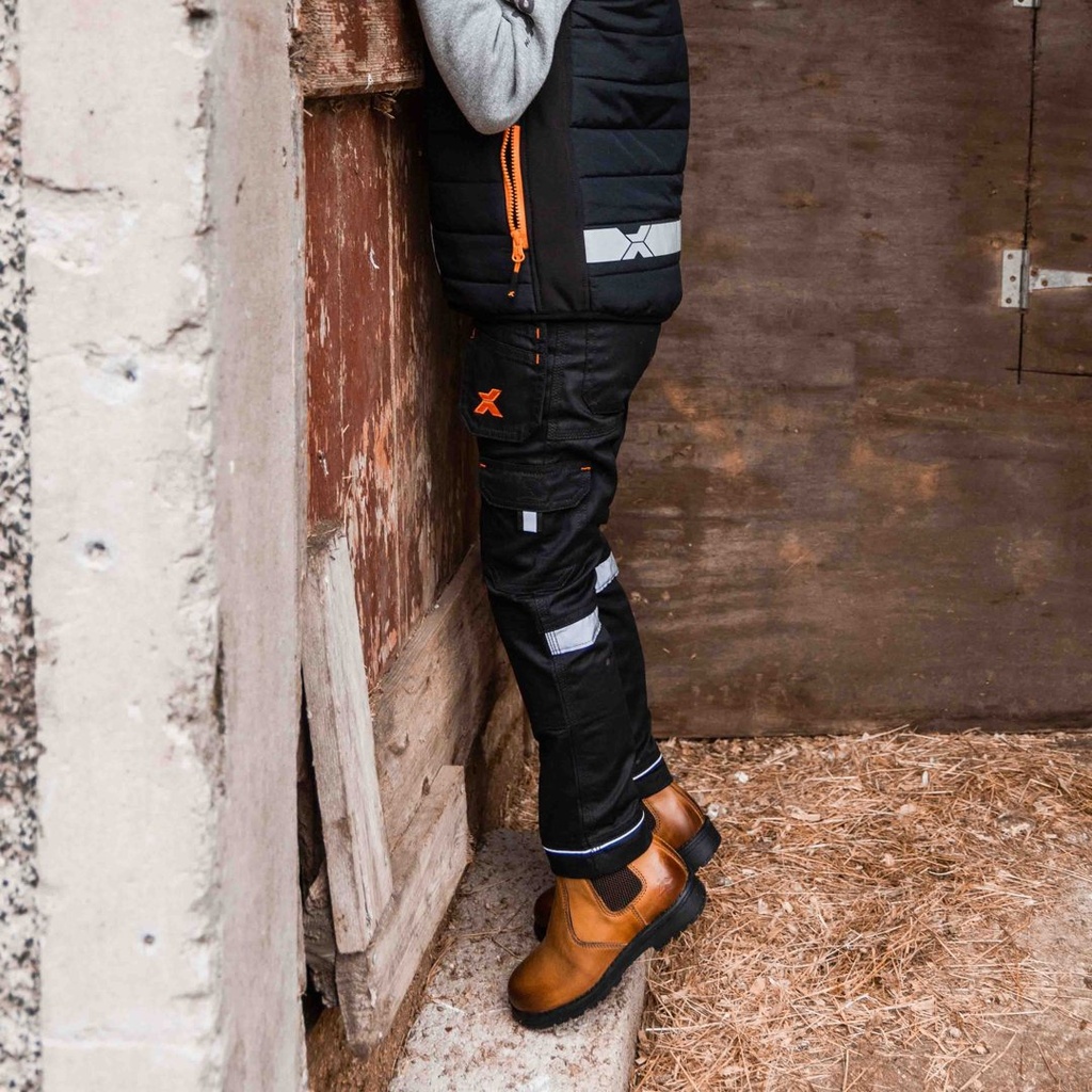 Xpert Pro Junior Rip-Stop Panelled Bodywarmer – Black 1