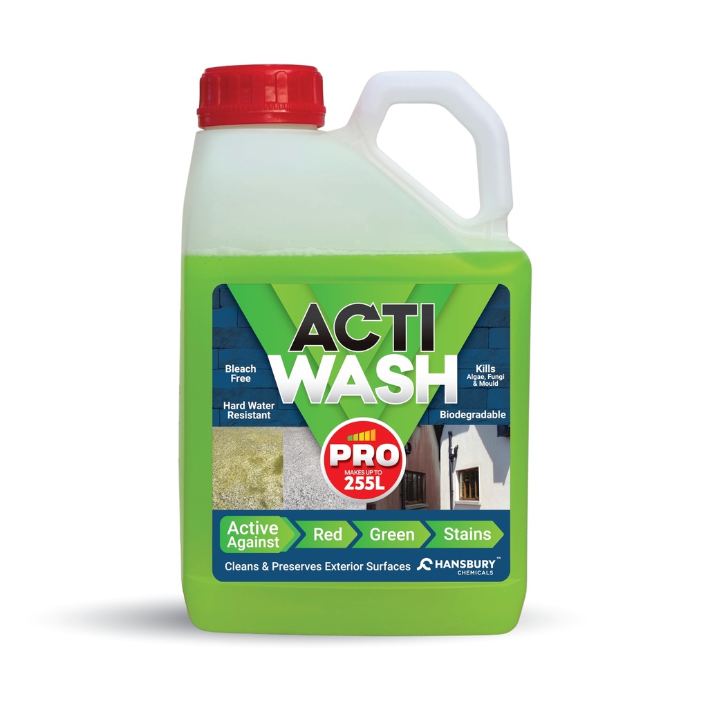 Hansbury Acti Wash Pro Concentrated Exterior Surface Cleaner – 5 L (makes up to 255 L)