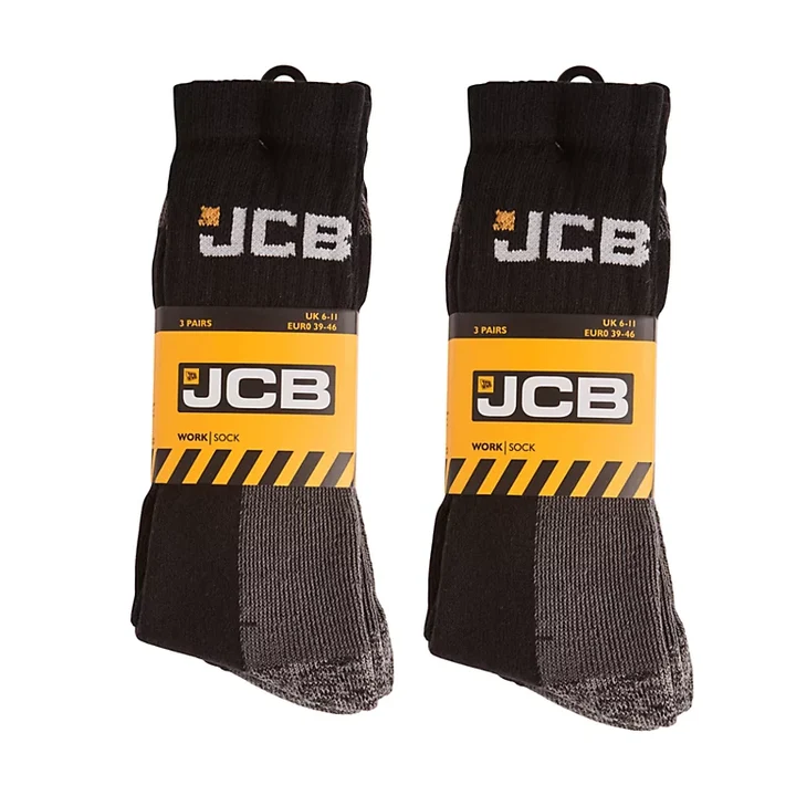 JCB Work Socks 3 Pack
