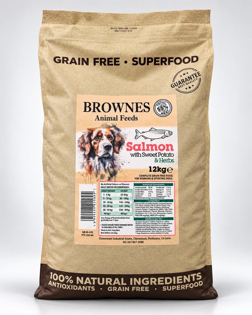 Brownes Grain Free Superfood Dog Food 12kg