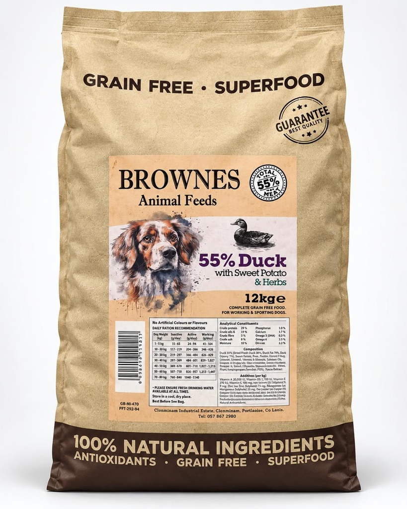 Brownes Grain Free Superfood Dog Food 12kg
