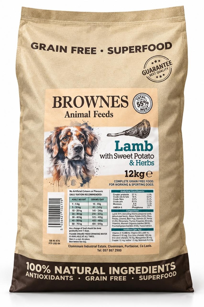 Brownes Grain Free Superfood Dog Food 12kg