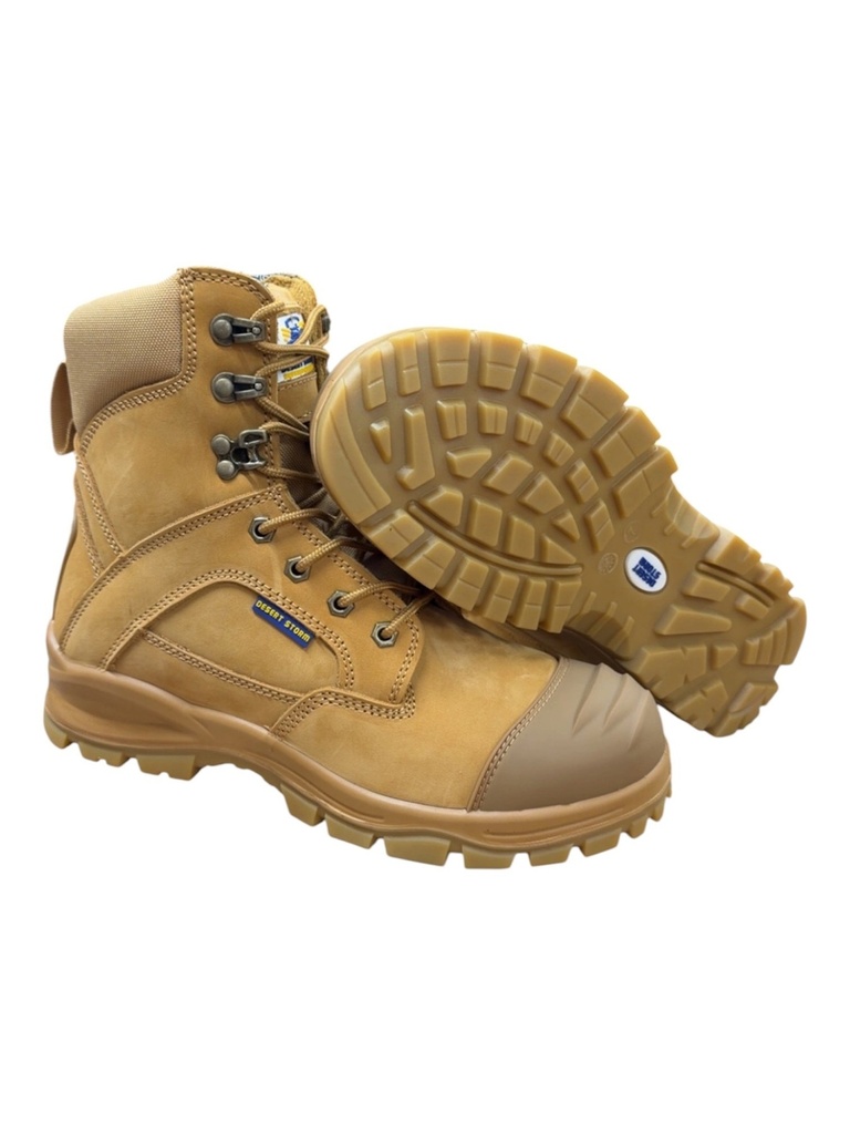 Desert Storm S3 Steel Toe Zip Safety Boot – Honey