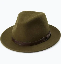 Hoggs Of Fife Felt Hat Olive (Small)