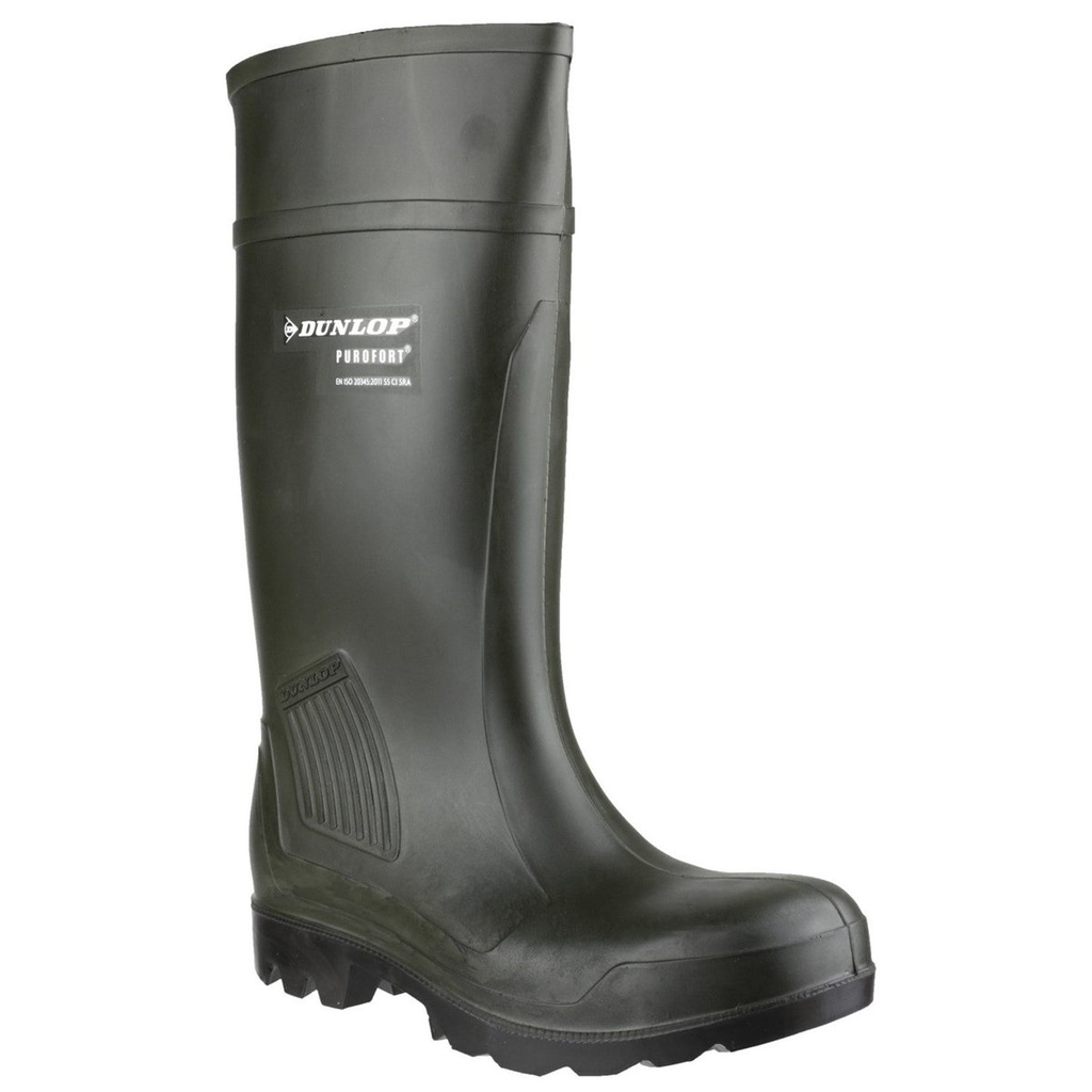 Dunlop Purofort Professional Full Safety Wellington – Green (Steel Toe S5)